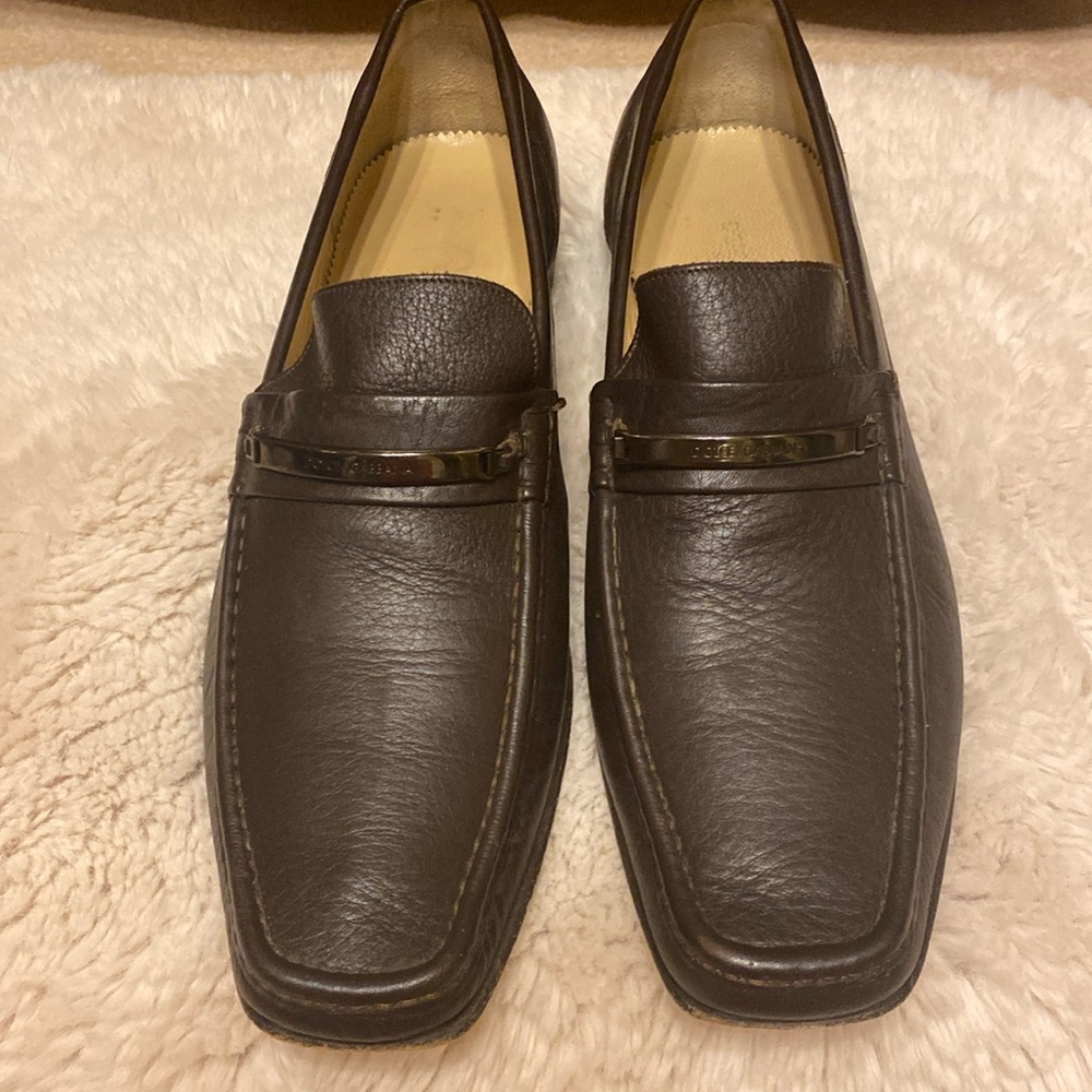 DOLCE GABBANA MENS BROWN Luxury LOAFER size 9 - fits 10.5 USA!